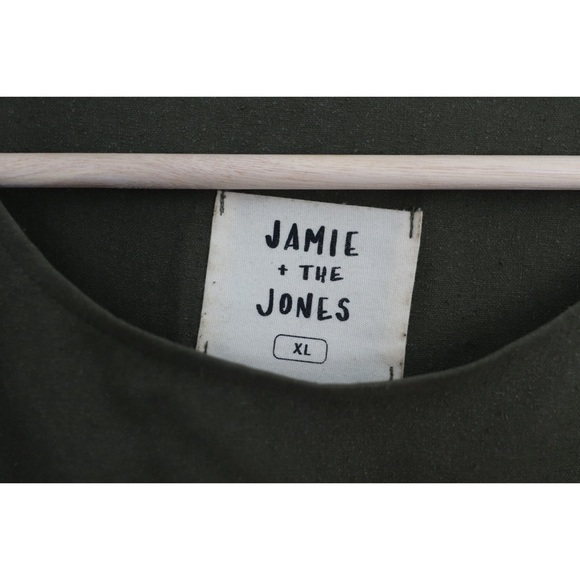 Jamie and the Jones T Top Dark Olive Green Raw Silk XL - Picture 4 of 4